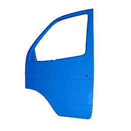 Боковая дверь для а/м Газель левая (синяя Марсель) пластиковая