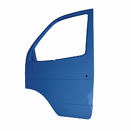Боковая дверь для а/м Газель левая (синяя Балтика) пластиковая
