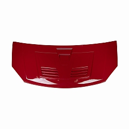 Капот для а/м Газель Некст пластиковый с воздухосборником в цвет (красный Чили)