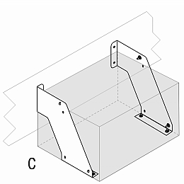Кронштейн инструментального ящика LAGO тип C (к раме) для 400-500 мм (комплект)